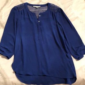 Blue 3/4 sleeve blouse